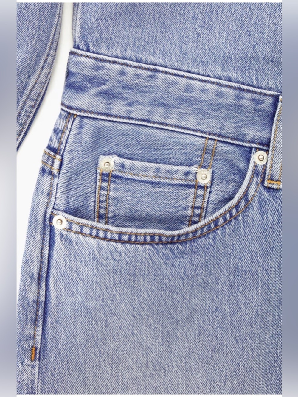 COS Denim Maxi Shirt Dress Organic Cotton Lyocell US 6 BNWOT - Picture 3 of 16